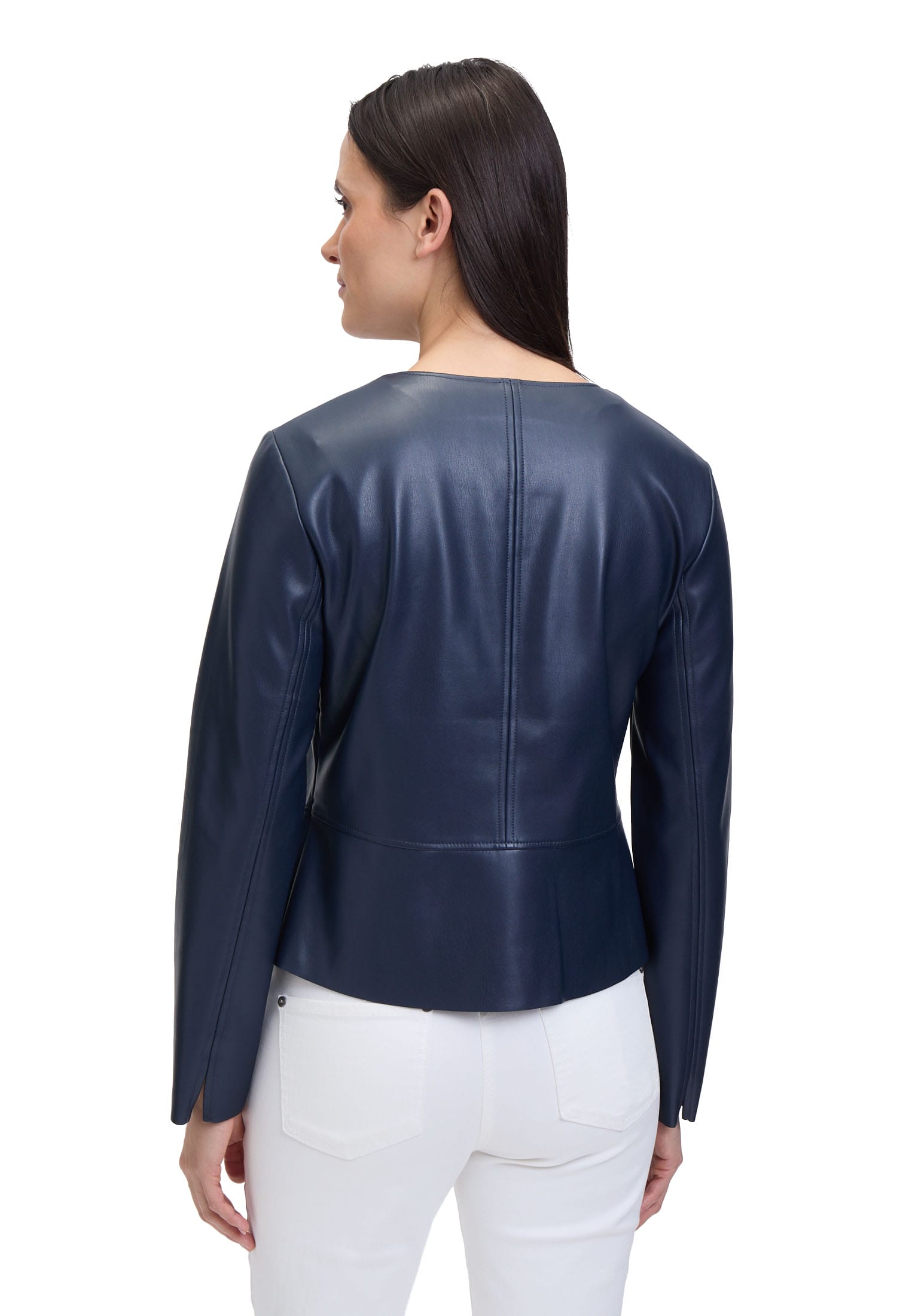 КУРТКА BETTY BARCLAY укороченный силуэт из гладкой фактуры под кожу с рельефными швами